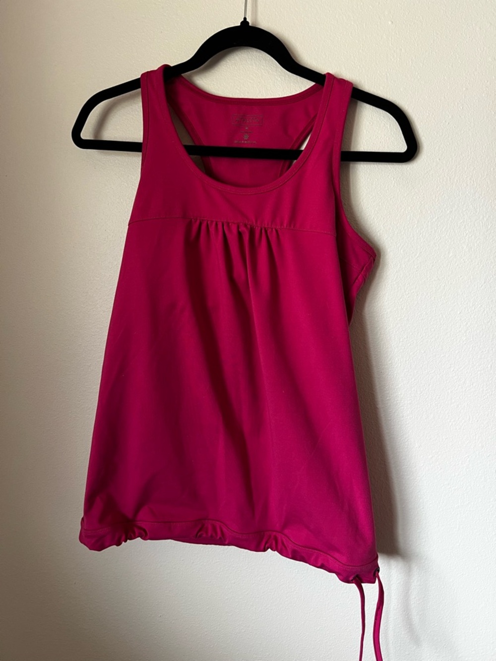 Athleta Pink Racerback Tank Top Built-In Bra No Pads Athletic Size M
